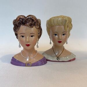 Special Place Lady Head Vases set of 2